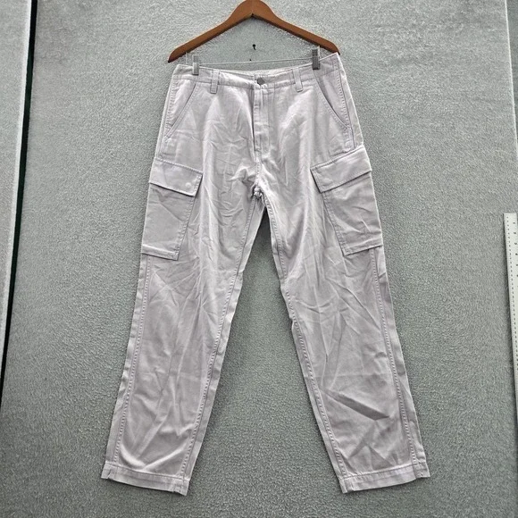 Levi's‎ XX Men Pants 32X32 Light Gray Cargo Twill Baggy Y2K 29