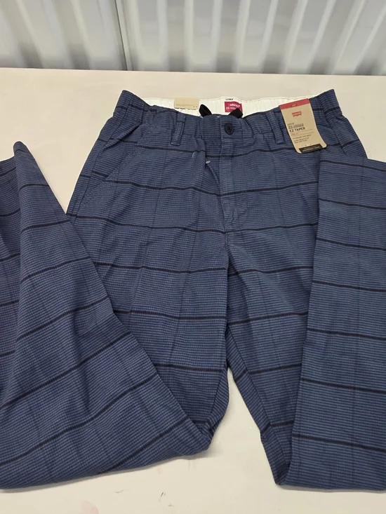 Levi's XX Chino EX Taper Men's Pants Small Stretch . New w/ Tag Blue Plaid