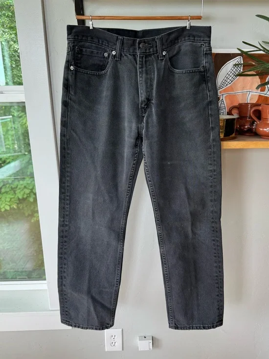 Vintage Levi’s 505 Black Wash Size 34 x 32