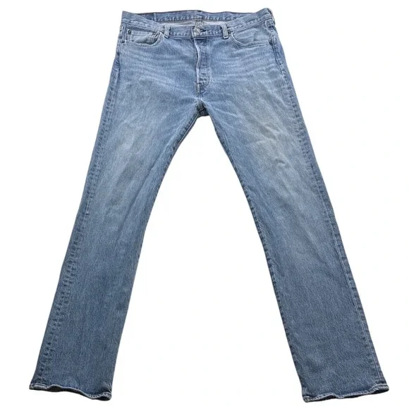 Levi's 501 Jeans Mens W35 L34‎ Button Fly Straight Leg Y2K Medium Wash