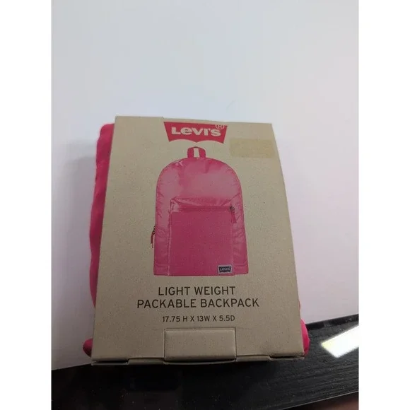 Levi's‎ Packable Backpack Pink Brand New Never Opened