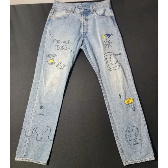 Levi's Premium 501 '93‎ Straight Jeans Young Legend Men's 31X32