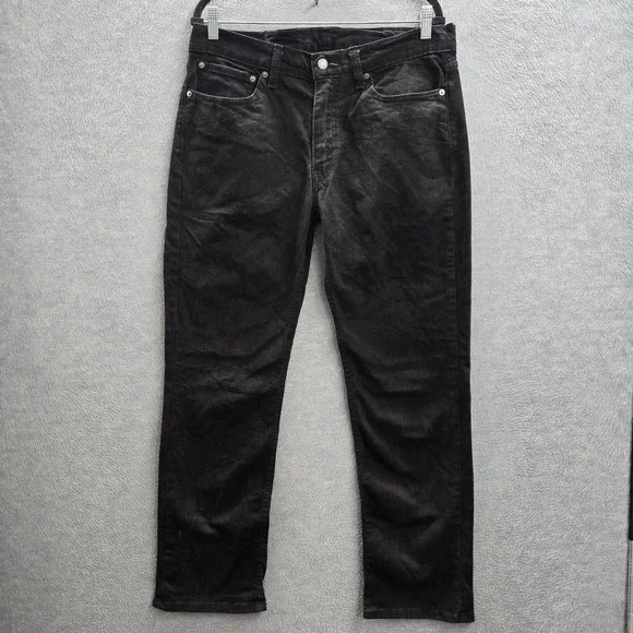 Levi's 514 Men Jeans 34X30 Black Denim Straight‎ Fit 29