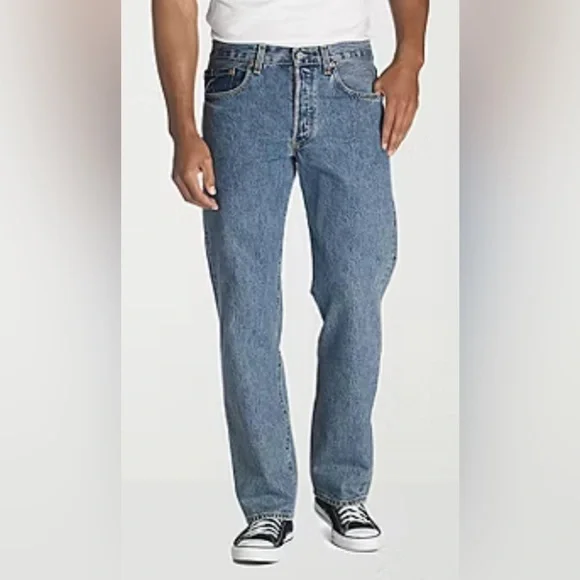 Levi’s men’s 501 md wsh straight leg mid rise button fly jns 32 grunge
