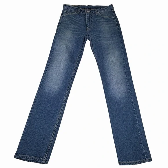 Levis 513 Jeans Size 28x30 Blue Denim Medium Wash Mid Rise Straight Leg Casual‎