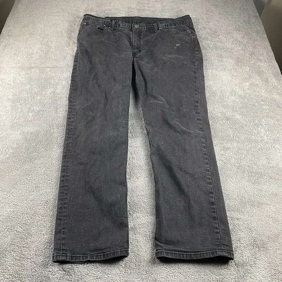 Levis 514 Straight Jeans Mens 40x28.5 Black Mid‎ Rise
