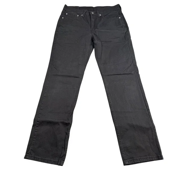 Levis 514 Straight Fit Pants Mens 32x32 Charcoal Gray Stretch 00514-1922
