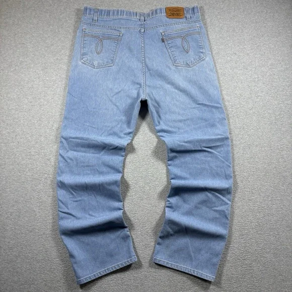 Vintage 90s Levis Action 43415 Denim Jeans Mens 38x32 Light Wash Straight Leg