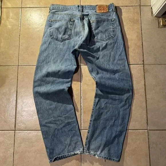 Vintage y2k 2000s levis 501 denim jeans Size 34 In mens
