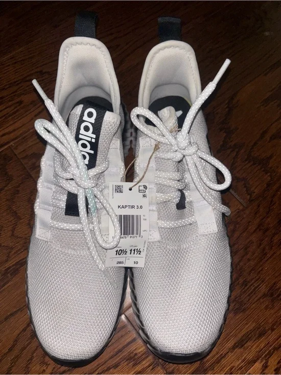 Adidas Mens Kaptir 3.0 Sneakers in White and Black
