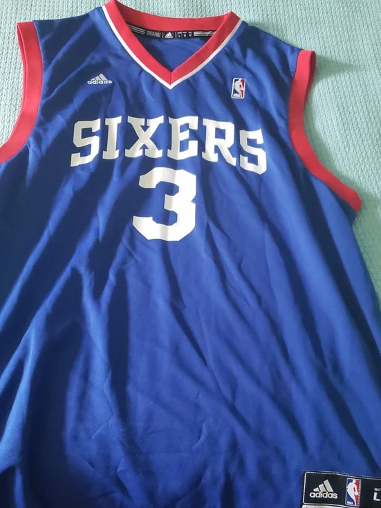 Adidas Sixers #3 Blue Basketball Jersey