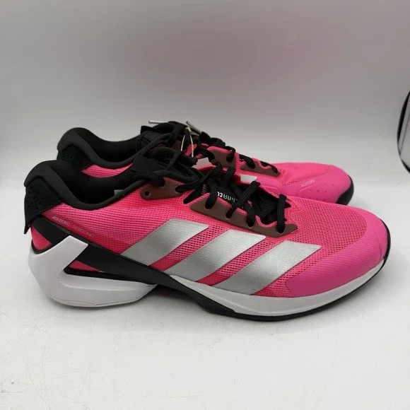 Adidas Adizero Ubersonic 5 Tennis Court Shoes Mens 10 Pink Black Sneakers JQ2901
