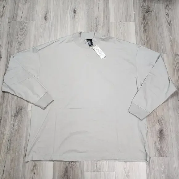 Adidas Tee Unisex XL Gray Basketball Long Sleeve New