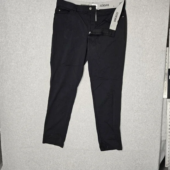 Adidas Men Activewear Pants 36/32 Black Golf Performance‎ Logo 30