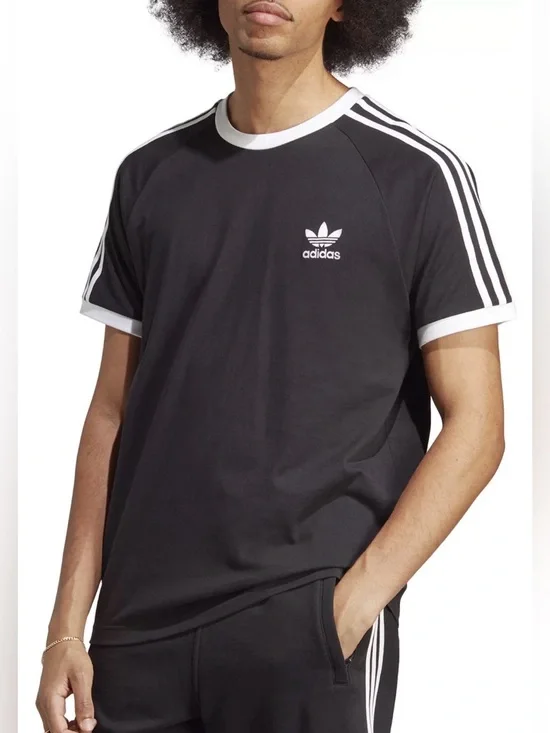 adidas Originals Men's Adicolor Classics 3-Stripes T-Shirt Black
