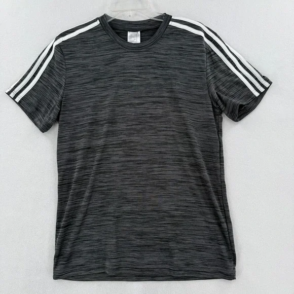 Adidas T-Shirt Mens Size Medium Black Gray White Space Dye Training Top CZ9740