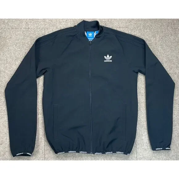 Adidas Men's Black‎ & White Long Sleeve Track Suit Jacket Size Medium