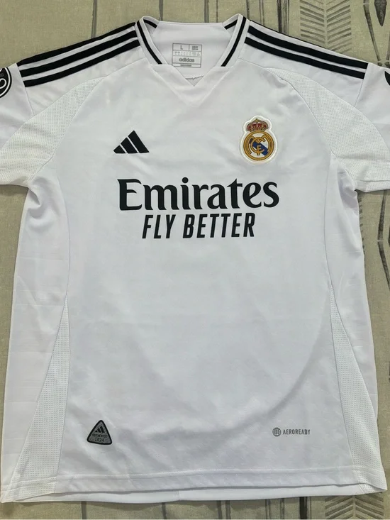 adidas Real Madrid White and Black Home Jersey