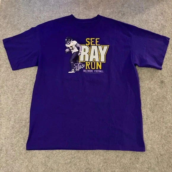 Adidas‎ Baltimore Ravens Ray Rice Jersey Football Sports Graphic Tee Mens Large