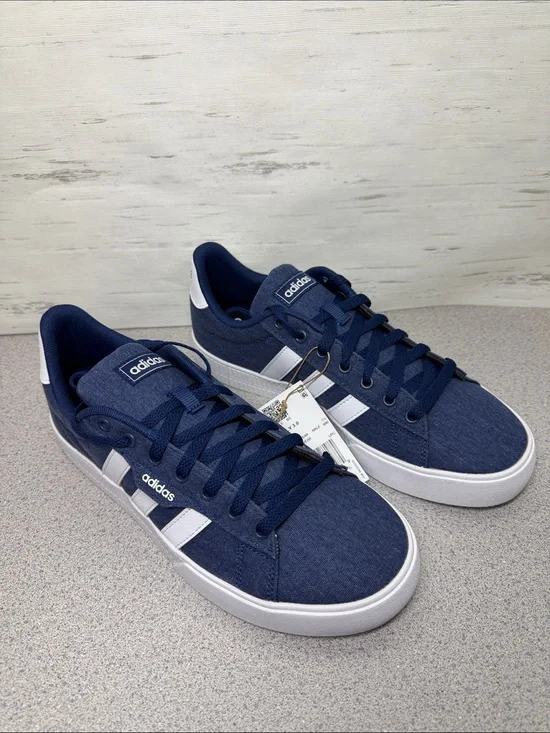 adidas Navy and White Low-Top Casual Sneakers