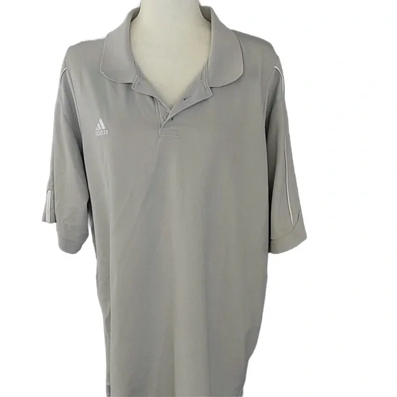 - Men's Adidas fitness polo shirt gray