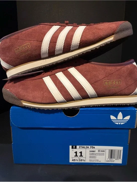 adidas Italia 70s Suede Sneakers - Maroon/White