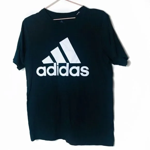 EUC Adidas Black Logo Go To Tee Medium