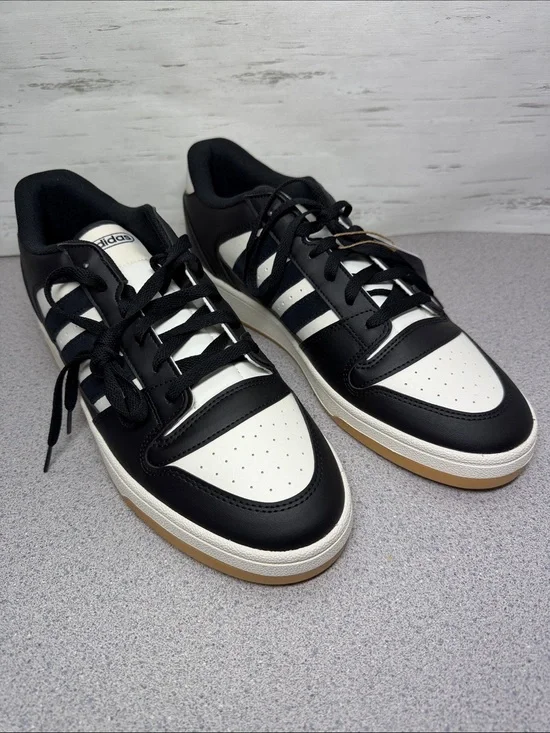 adidas Men's Black, White & Gum Low-Top Sneakers