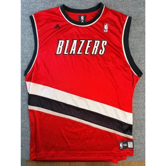 Adidas Portland Trail Blazers NBA Jersey Mens XXL Red Mesh‎ Basketball Tank Top