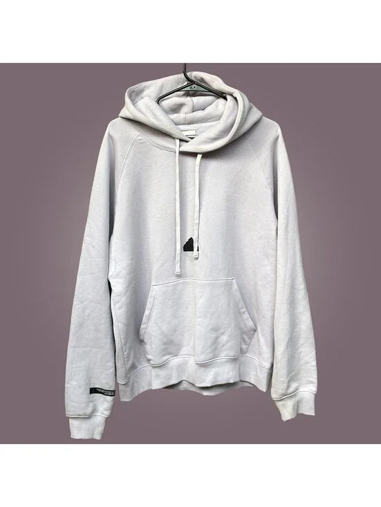 Adidas White Hoodie with Black Logo, Size M