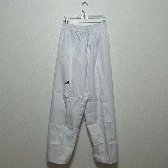 Adidas White Striped Taekwondo Martial Arts Pants Stretch Waist Men's Size‎ 200