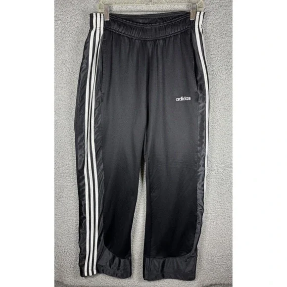 Y2K Adidas Sweatpants Men Small Black‎ White Training Outdoors Athletic Baggy