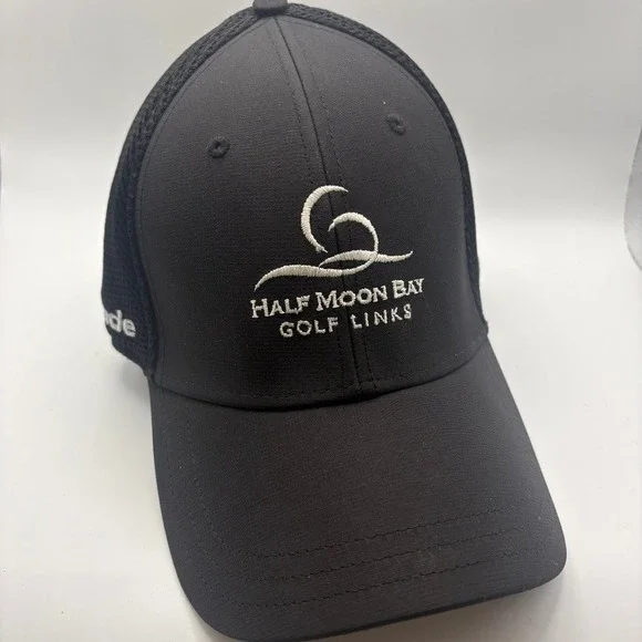 Half Moon Bay Golf Links Adidas TaylorMade Hat L/XL Black Classic Activewear Cap
