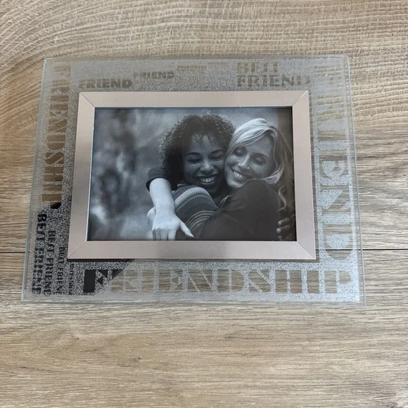 Friends Picture Frame Glass Best Friend Gift Friendship Free Standing Hanging‎