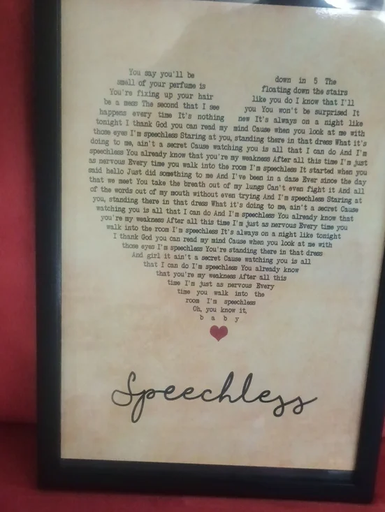 Speechless Framed Wall Art Print - Cream and Black