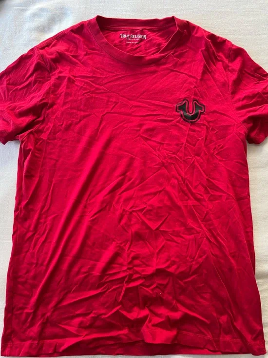 True Religion Red Solid graphic tee - Vibrant Red Accent