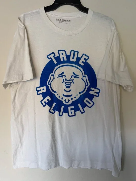 True Religion Buddha Logo Graphic T-Shirt White XL