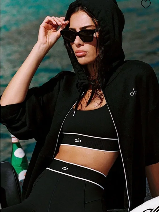 ALO Yoga NWT Accolade Full Zip Hoodie Black Size M