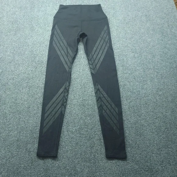 Alo Yoga High Waist vee pattern Leggings Black XS RN87570 Performance Tights