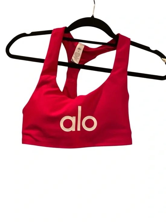 Alo Yoga Sports Bra PINk/ WHITE Size Medium