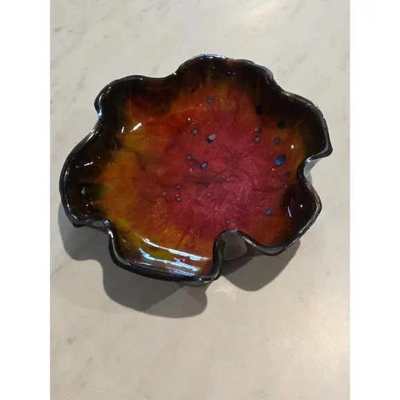 Handmade Resin Wavy Bowl‎