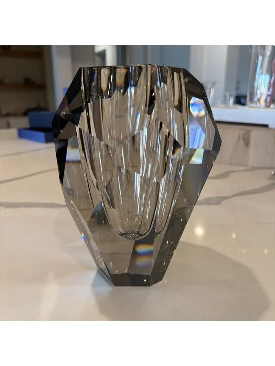 Swarovski Silex Vase - Satin.  Huge Vase - Retired And Discontinued GORGEOUS