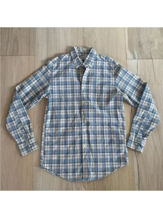 J. Crew Classic Stretch Long Sleeve Casual Button Down Shirt Striped Size Small