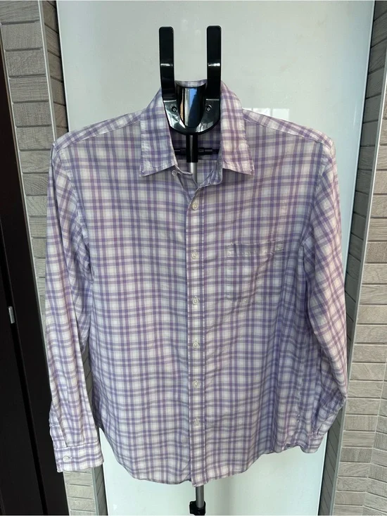 J. Crew Light Weight Lavender Plaid Button-Down Shirt