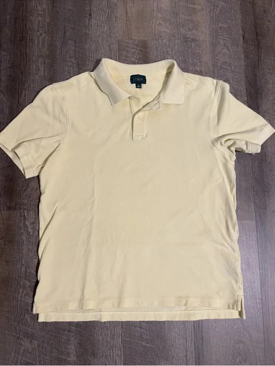 J. Crew Men’s Oarsman Light Yellow Polo Shirt. Perfect condition.
