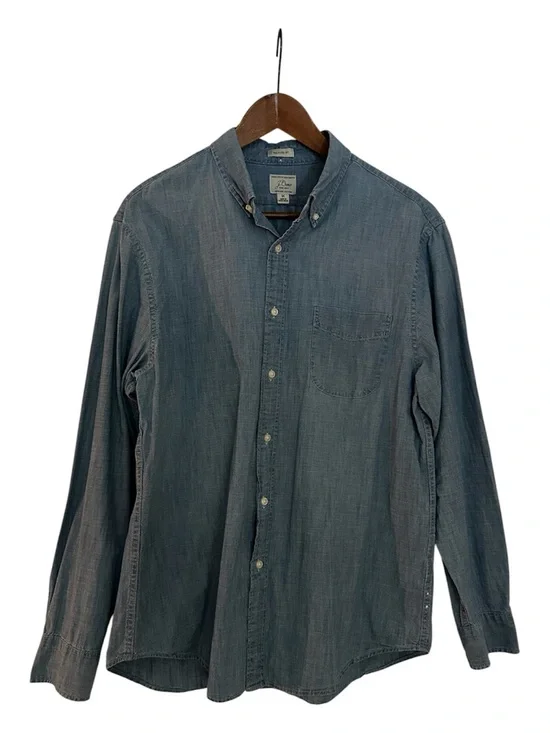 Original J. Crew - Men’s Chambray Long-Sleeve Button-Down Shirt - Washed Blue