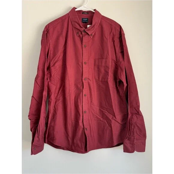 NWT J. Crew Slim Untucked Broken-in Organic Cotton Oxford Shirt Size XL