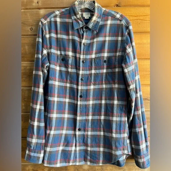 J.Crew Flannel Shirt – Classic Plaid Circa 2010 Unisex Small