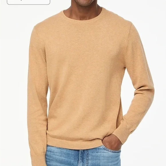 J crew heather latte Cotton crewneck sweater-tee