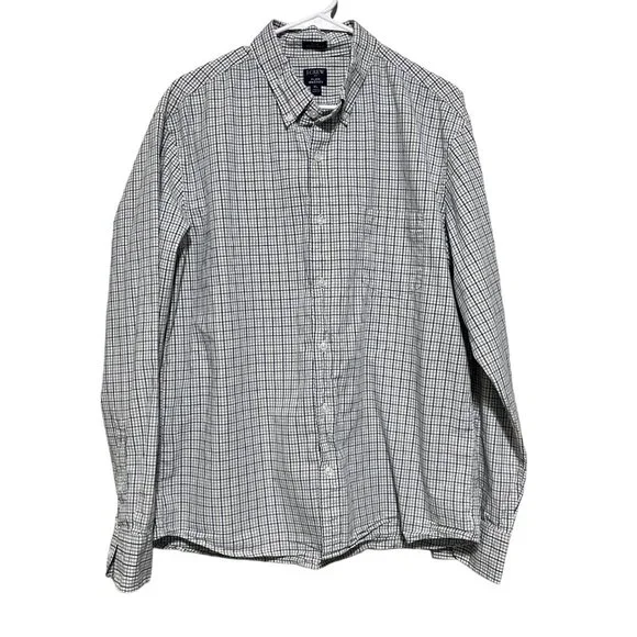 J crew Mens Slim Untucked Flex Washed Plaid Long Sleeve Collard Shirt Size‎ XL